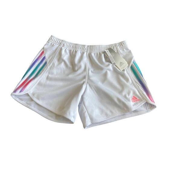 Adidas Shorts White Girls XL. (16) NWT - Picture 1 of 4